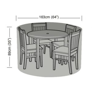 Premium Super Tough 4 Seater Round Furniture Set Cover - Green