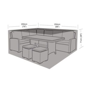 Super Tough Small Casual Dining Set Cover - Black