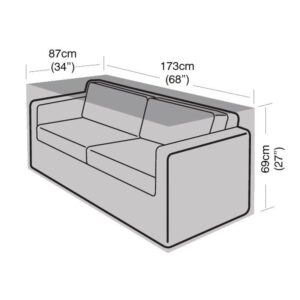 Super Tough 2-3 Seater Small Sofa Cover - Black