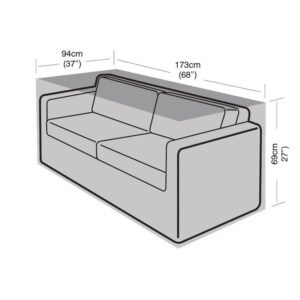 Super Tough 2-3 Seater Large Sofa Cover - Black