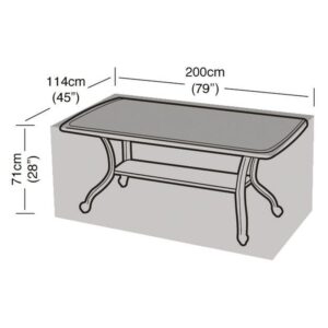 Super Tough 8 Seater Rectangular Table Cover - Black