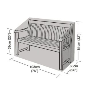 Super Tough 3-4 Seater Bench Cover - Black