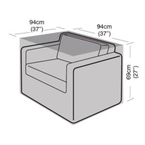 Super Tough Large Armchair Cover - Black