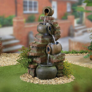 La Hacienda Flowing Jugs Water Feature Inc LEDS