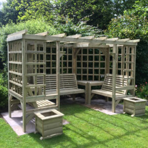 Moorvalley Full Trellis Seated Pergola