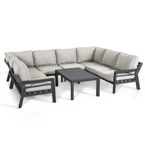 MZ New York 6 Seater Aluminium U-Shaped Sofa Set