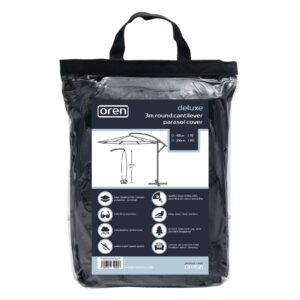 Deluxe - 3m Round Cantilever Parasol Cover - 216cm