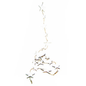 Osbourne White Wood Star LED Christmas Garland - 220cm