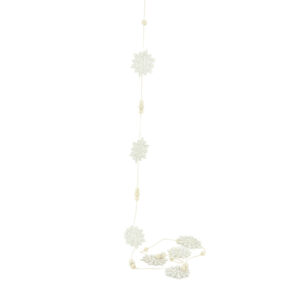 Osbourne Glittery Snowflake Wooden Christmas Garland