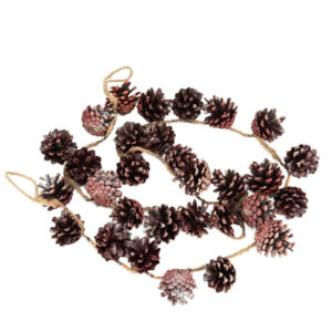 Osbourne Red Pinecone Christmas Garland - 150cm