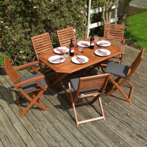 Plumley Garden Dining Set - Grey