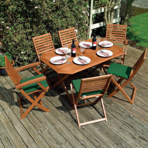 Plumley Garden Dining Set - Green