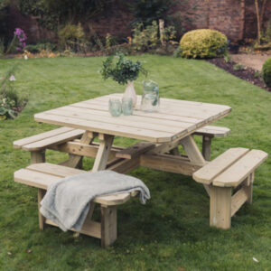 Moorvalley 8 Seater Square Picnic Table