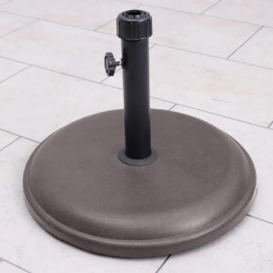 RC 16kg Round Parasol Base Polycrete - Brown