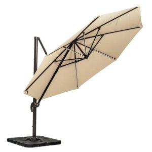 RC 3.5m LED Cantilever Parasol - Ivory