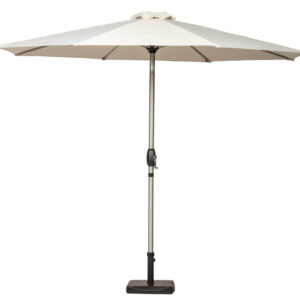 RC 3m Crank And Tilt Parasol With Brushed Aluminium Pole - Ivory