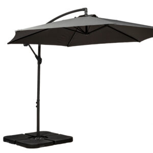 RC 3m Overhanging Powder Coated Parasol - Grey