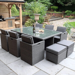 RC Paris 8 Seater Rattan Cube Dining Set
