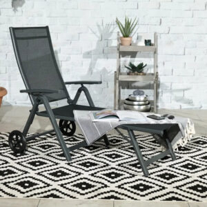 RC Sorrento Folding Sunlounger - Black