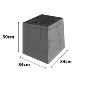 Ultimate Protector Large Square Fire Pit Cover - Charcoal