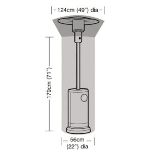 Premium Super Tough Patio Heater Cover - Black