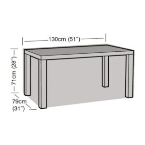 Premium Super Tough 4 Seater Rectangular Table Cover - Black