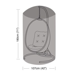 Premium Super Tough Single Hanging Chair Cover - Black