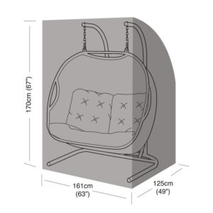 Premium Super Tough Double Hanging Chair Cover - Black