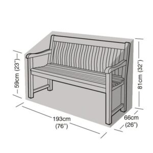Premium Super Tough 3-4 Seater Bench Cover - Black