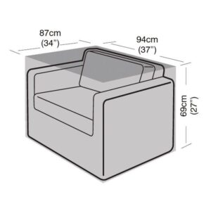 Premium Super Tough Small Armchair Cover - Black