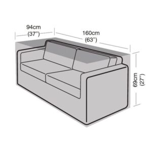 Premium Super Tough 2 Seater Large Sofa Cover - Black