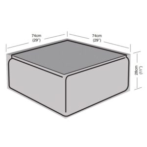 Premium Super Tough Small Coffee Table Cover - Black