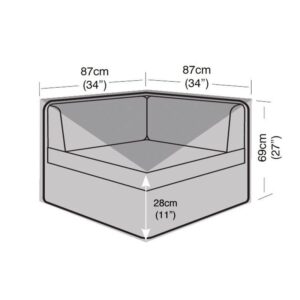Premium Super Tough Small Corner Unit Cover - Black