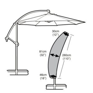 Premium Super Tough Sail Parasol Cover - Green