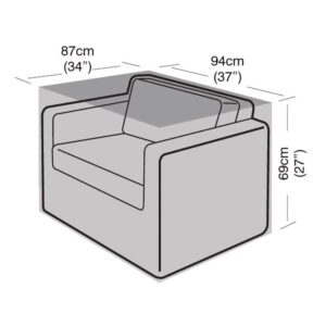 Super Tough Small Armchair Cover - Black