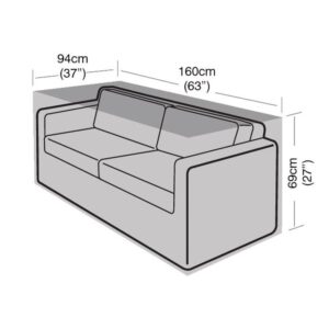 Super Tough 2 Seater Large Sofa Cover - Black