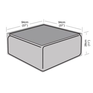 Super Tough Large Coffee Table Cover - Black