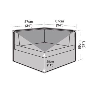 Super Tough Small Corner Unit Cover - Black