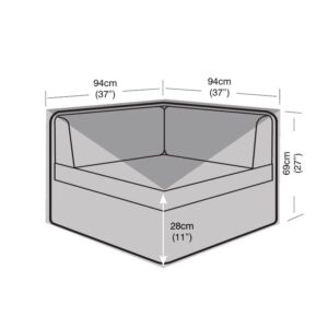 Super Tough Large Corner Unit Cover - Black