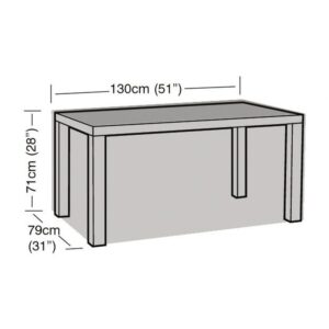 Super Tough 4 Seater Rectangular Table Cover - Black