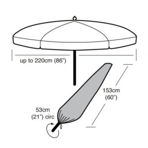 Super Tough Small Parasol Cover - Black