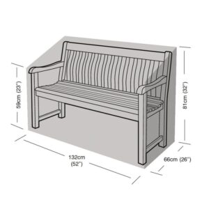 Super Tough 2 Seater Bench Cover - Black