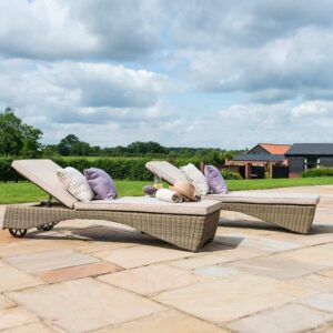 MZ Winchester 3pc Rattan Sunlounger Set