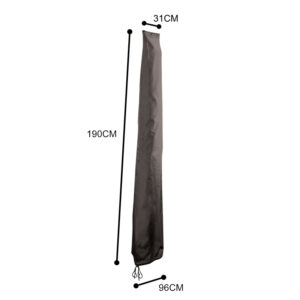 Classic Protector 5000 Extra Large Parasol Cover With Zip - Black