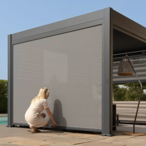 MZ Eden Textline Blind Pergola - 4m Side