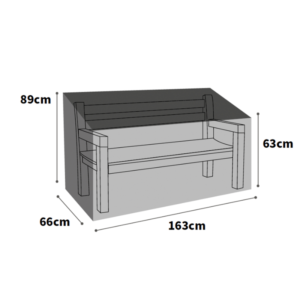 Ultimate Protector 3 Seater Bench Cover - Medium - Charcoal