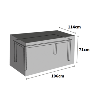 Ultimate Protector Rectangular Table Cover - 8 Seat - Charcoal