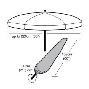 Super Tough Small Parasol Cover - Green