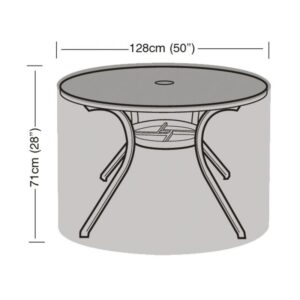 Premium Super Tough 4-6 Seater Round Table Cover - Black