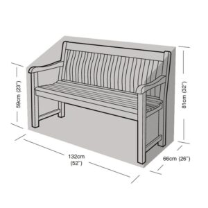 Premium Super Tough 2 Seater Bench Cover - Black